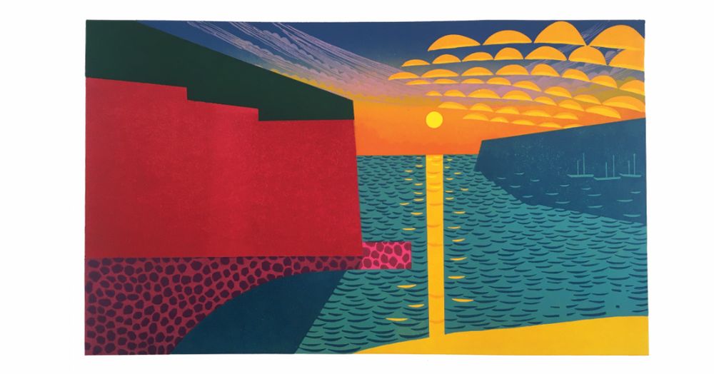 Linocut Sescape unfinished
