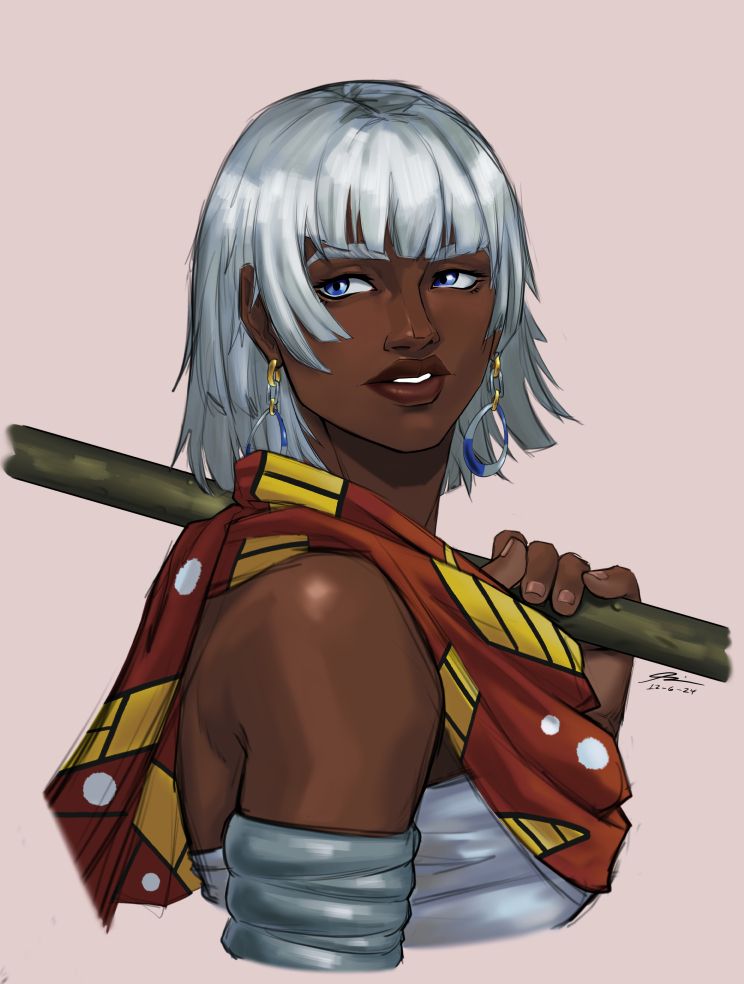 A study of Elena in her Street Fighter 6 design, based on the original 3rd Strike art by Daigo Ikeno