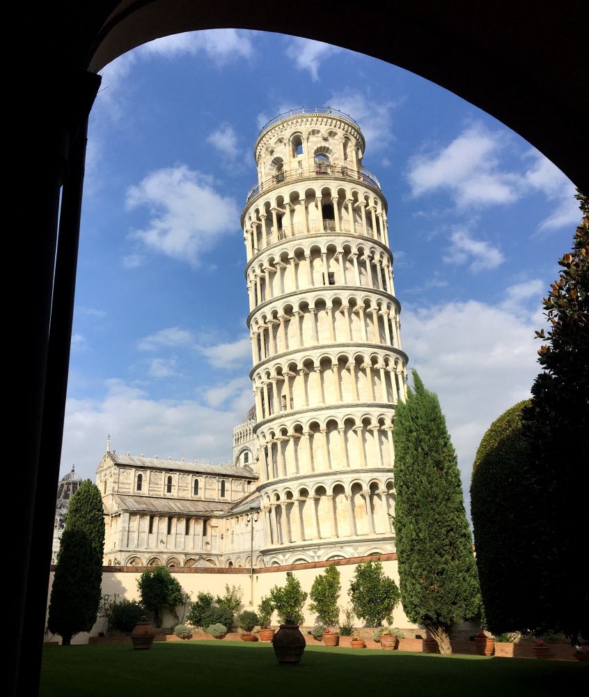The Leaning Tower of Pisa, Tuscany (12th century).
