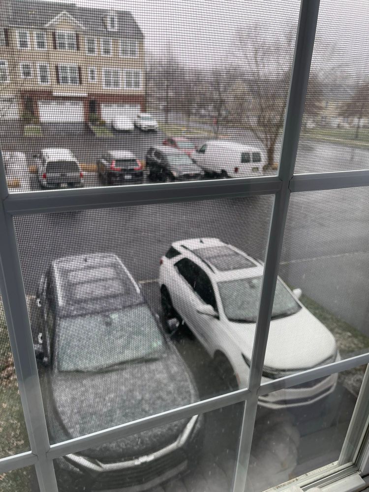 Cars covering with snow