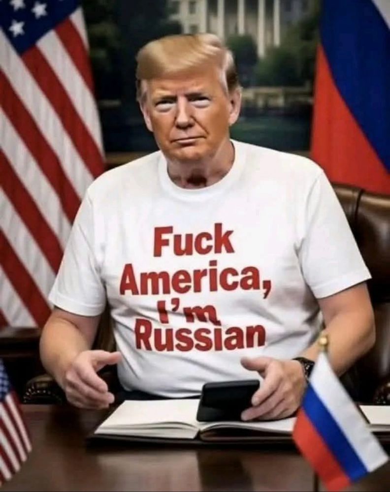 Trump in a "I'm Russian" t-shirt.