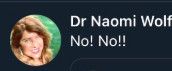 Naomi Wolf “No! No!!” tweet