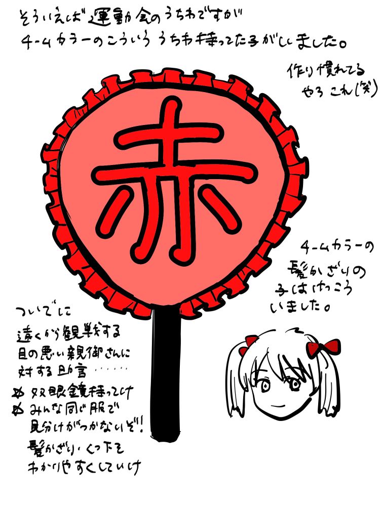 運動会のうちわ　実録