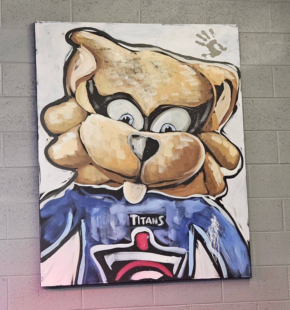 A painting of T-Rac