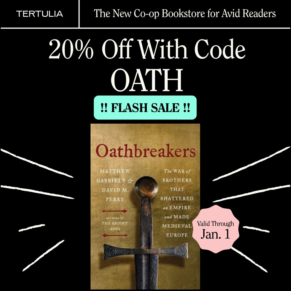 20% off the book oathbreakers, which is great and by me, from Tertulia.com with the code "oath"