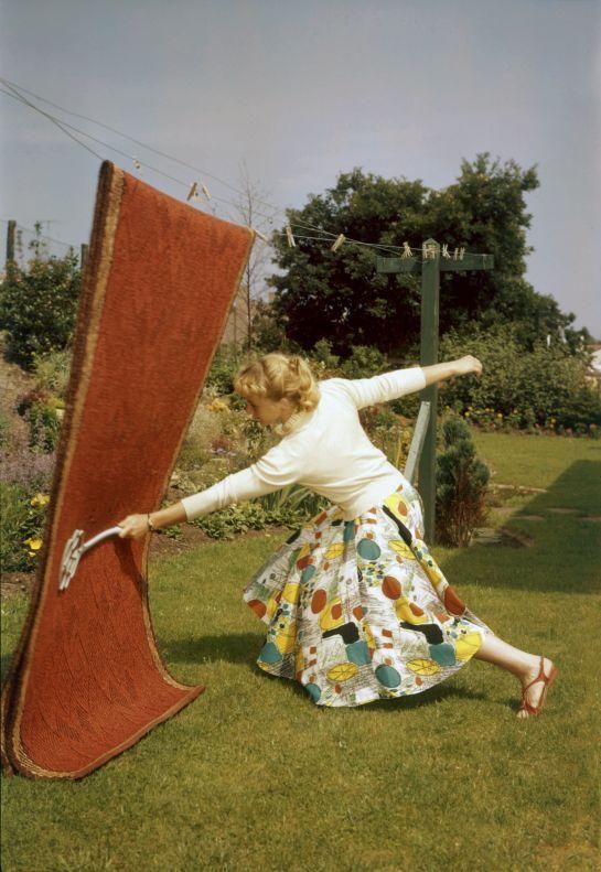 1950s housewife with an elegant forehand.