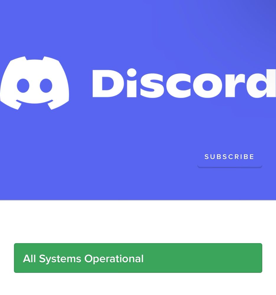 Screenshot from discordstatus.com showing “All Systems Operational”