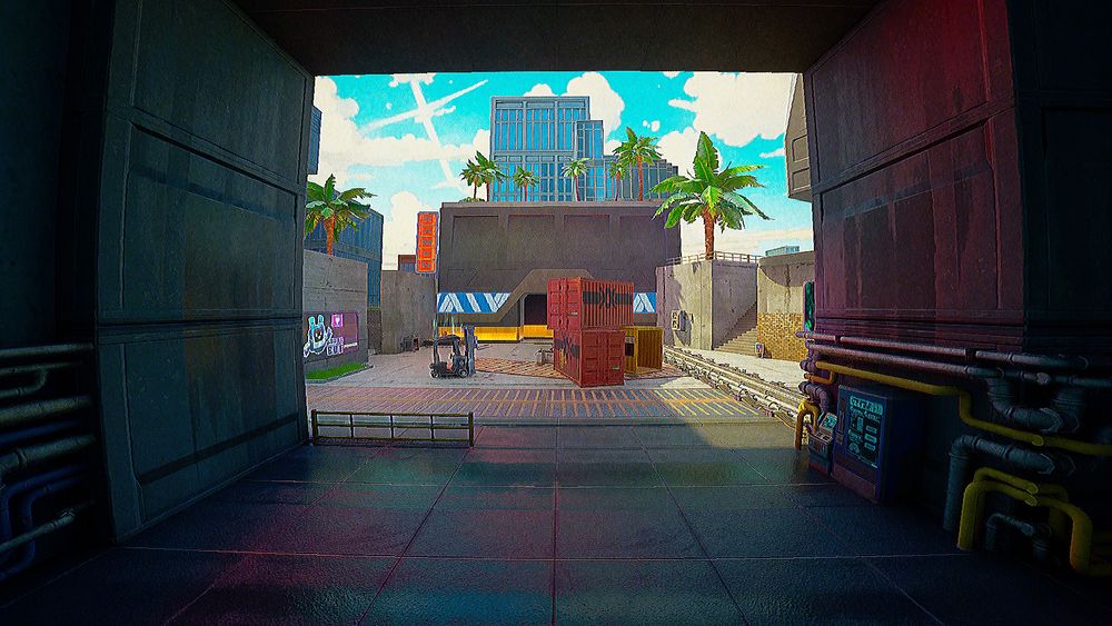 screenshot of a vibrant cityscape made in UEFN