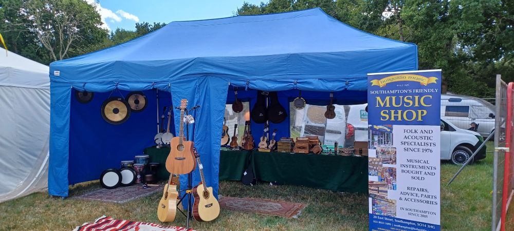 The Hobgoblin Music Stall at the New Forest Folk Festival this weekend