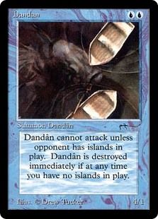 The eponymous card of Dandân/Forefetfull Fish, as portrayed by Drew Tucker