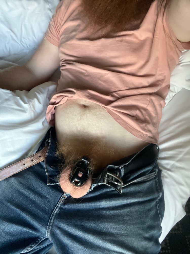 my locked fag clit