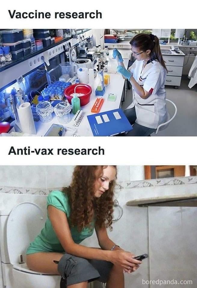 Research compared to anti-vax research 