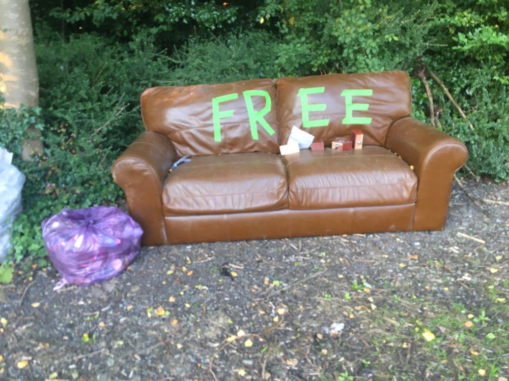 Sofa dumped on roadside 