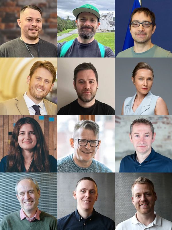 Collage of 12 individuals, each in their own portrait photo, arranged in a 3x4 grid – representing a professional team.