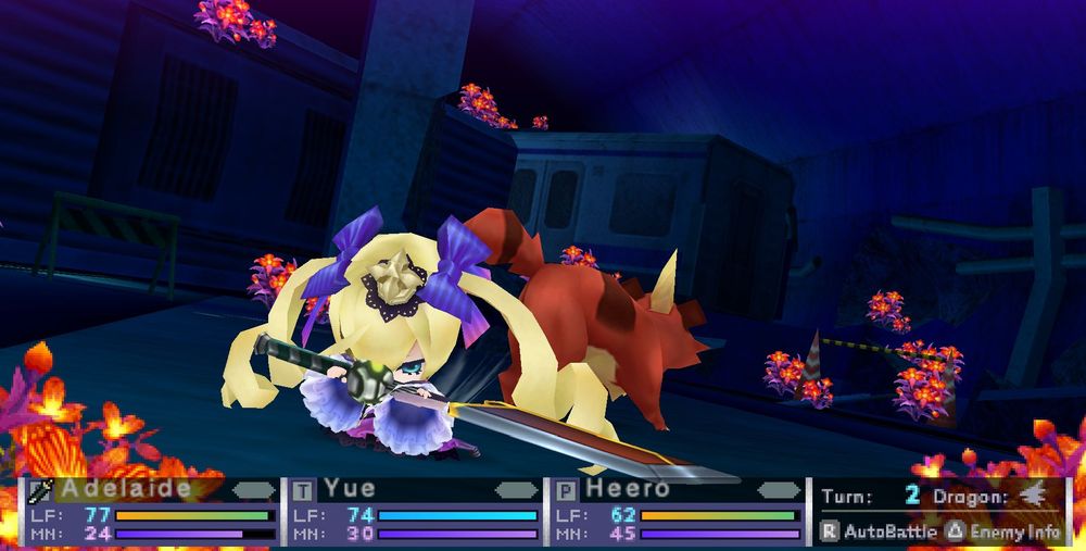 A 7th Dragon 2020 screenshot of a Hacker wielding a sick katana