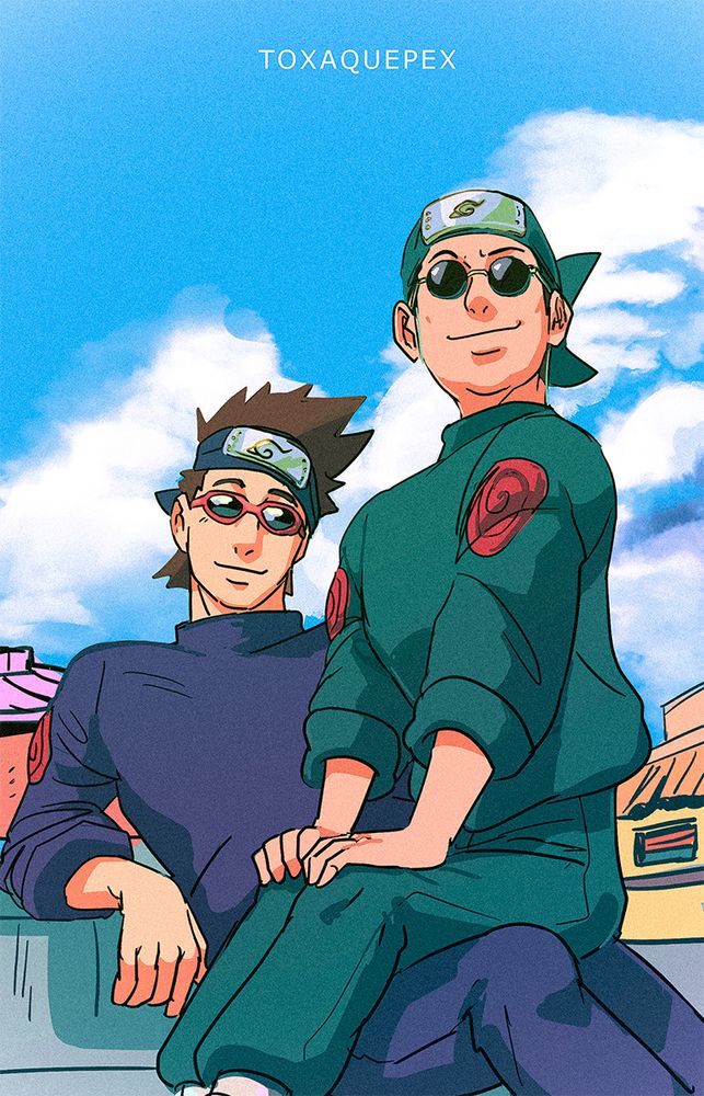 Aoba Yamashiro y Ebisu de Naruto