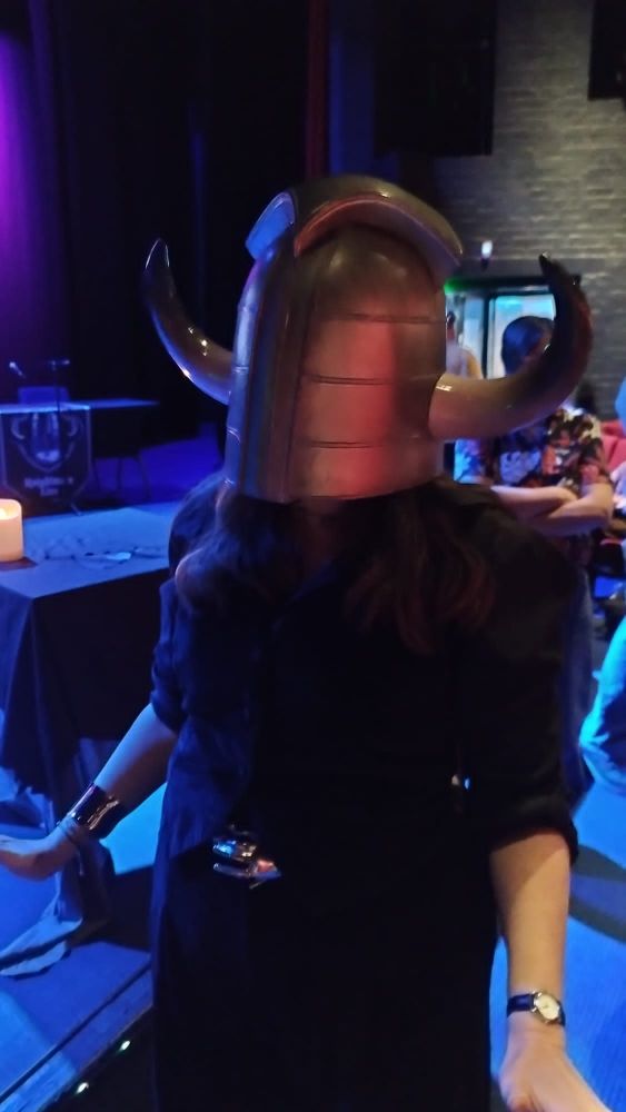 Me in the helmet from Knightmare