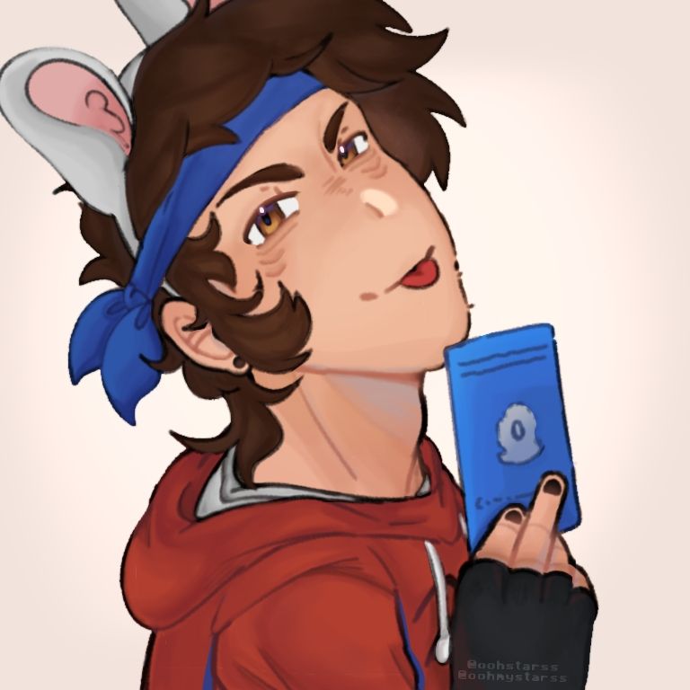 meu amigo do discord pediu pra eu desenhar o Roier com essa foto da Ismeiow- Amaram o contexto? <3