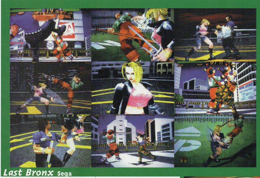 screenshots of Last Bronx, a 3D fighting game in arcades from 1996. Later got a home sega saturn release in 1997