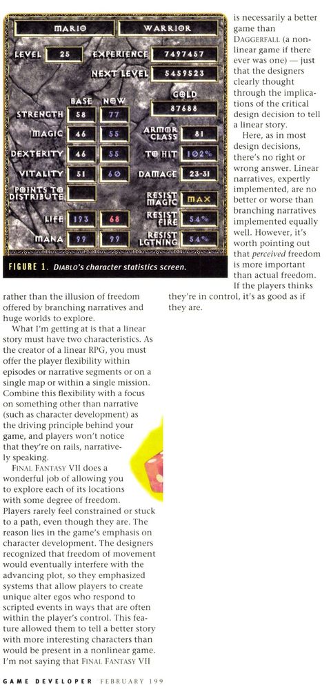 Warren Spector on FF7, 1999