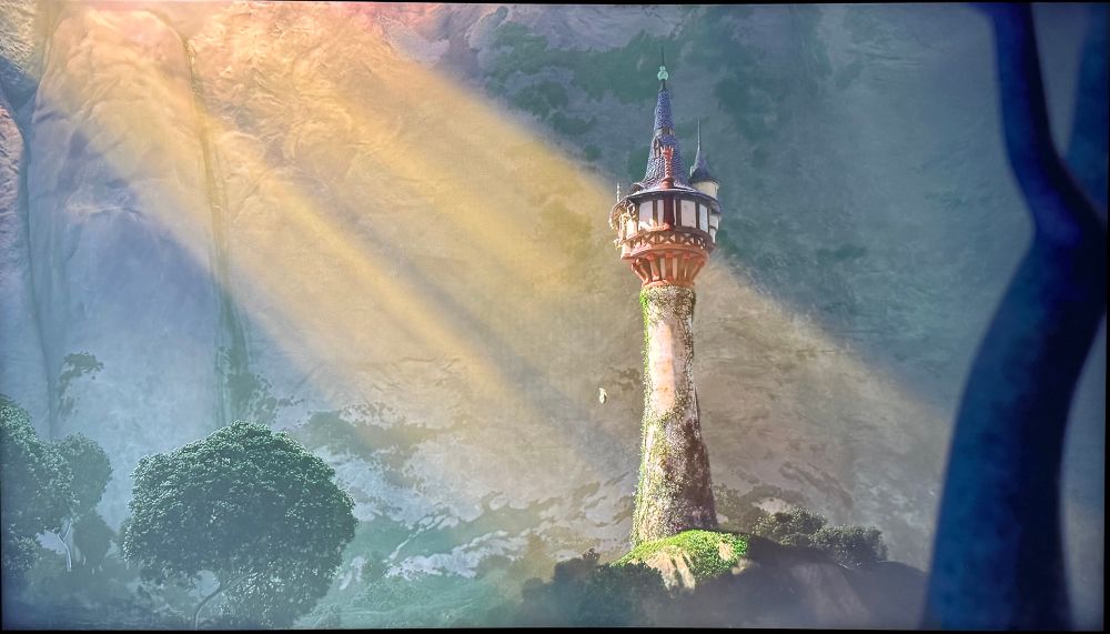 Villain from Tangled falling from the tower 