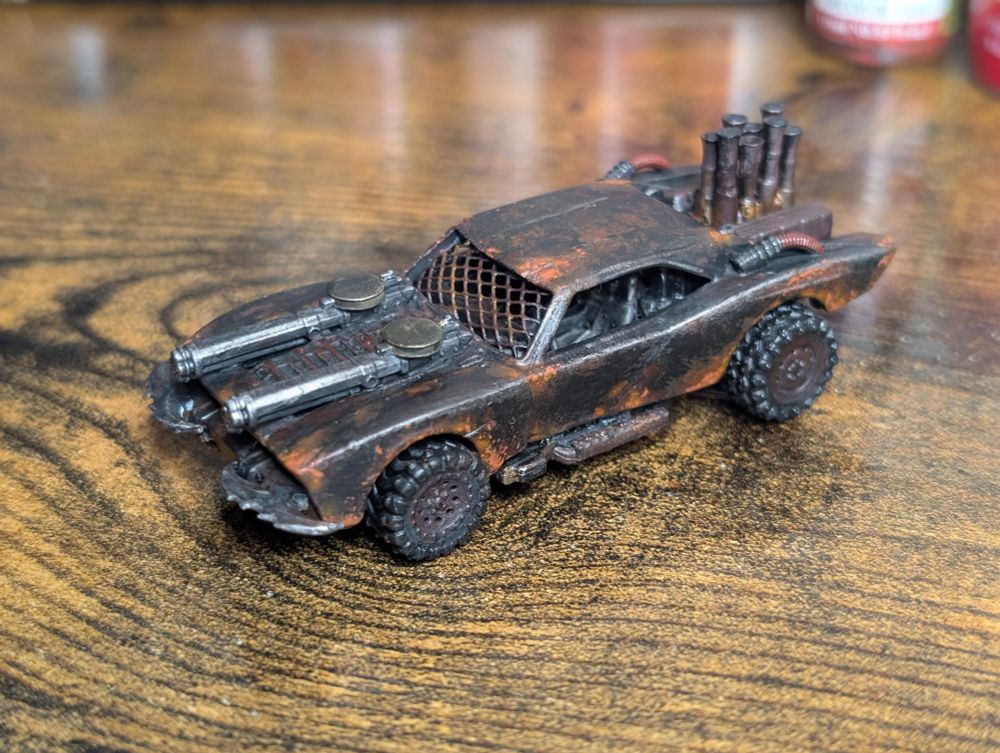 Gaslands Batmobile, some welding required around rear sills and wheel arches. One not very careful owner.