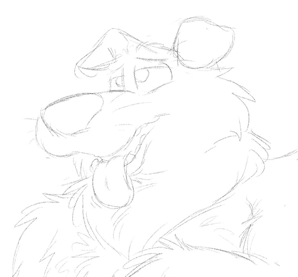 A cropped picture of a panting doggo dude.