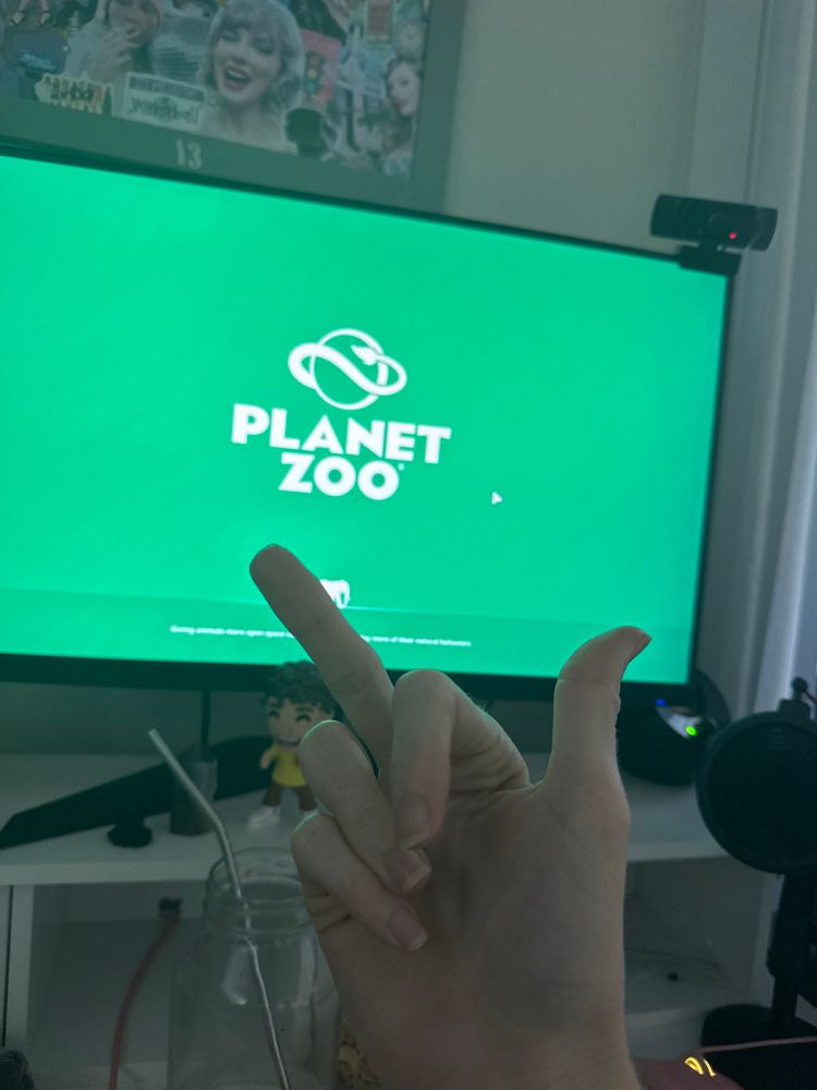 Seri flipping off the planet zoo loading screen 