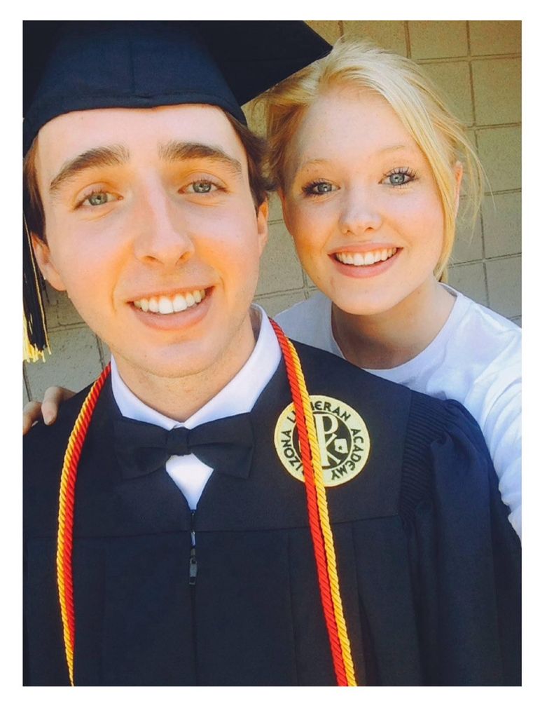 Mikka and Seri selfie from 2015 where Mikka graduated 