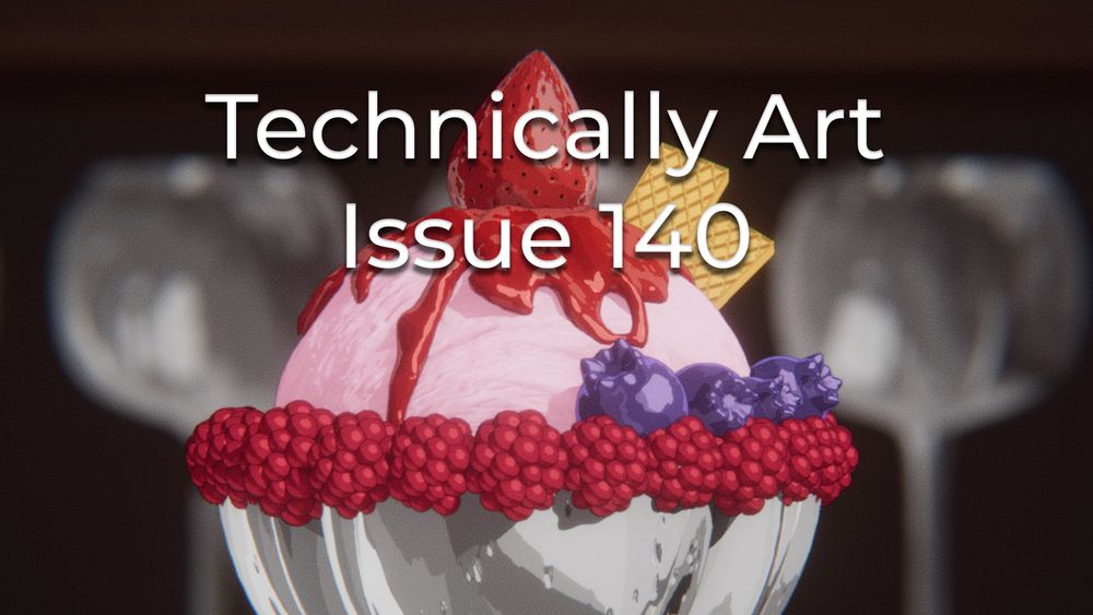 Featured image for Technically Art Issue 140: a 3D anime-style recreation of the jumbo berry special sundae from Frieren, made in Unity
