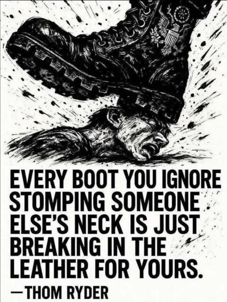 Every boot you ignore stomping someone else’s neck is just breaking in the leather for you 