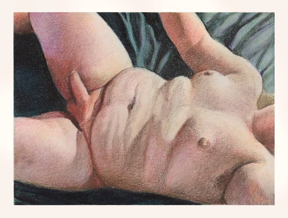 lying down. light modelling body volumes