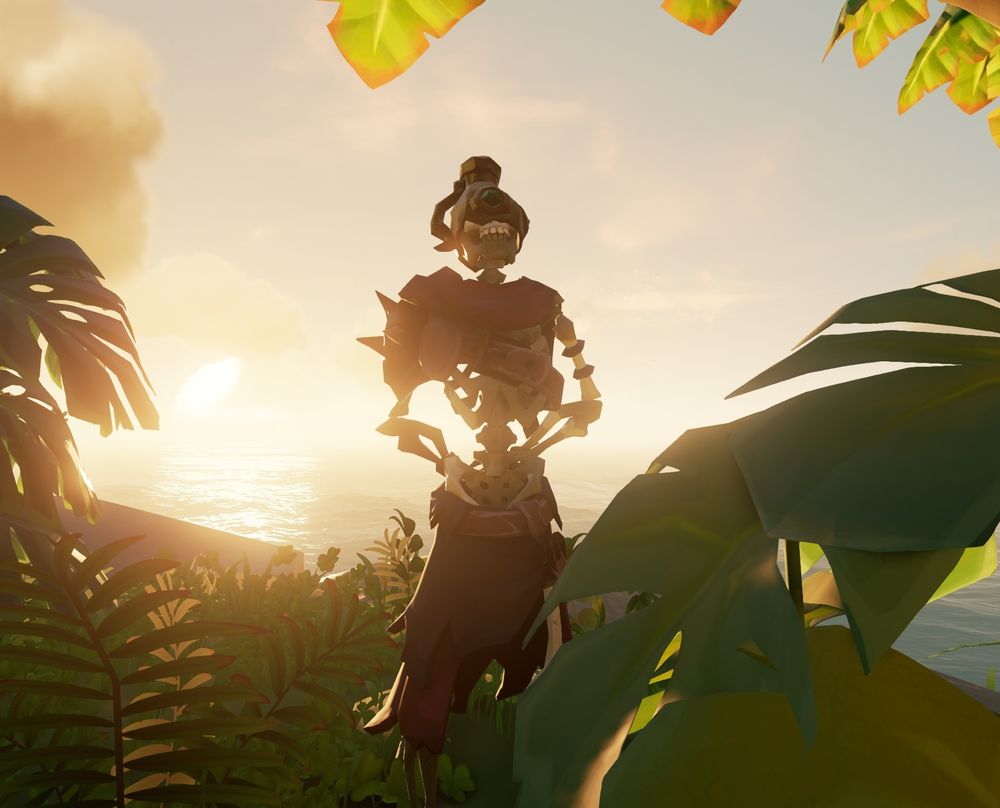 A skeletal captain in the light of a breathtaking sunset.☠️🌅