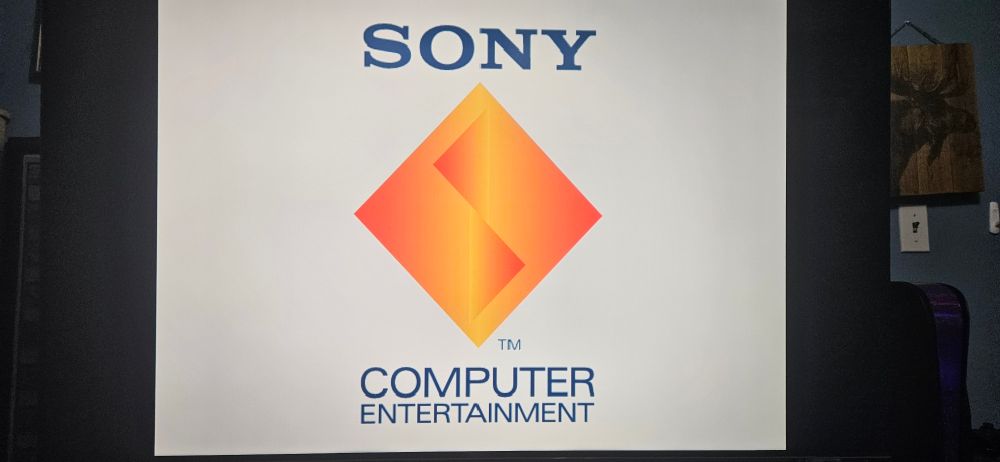 Sony splash screen on a tv