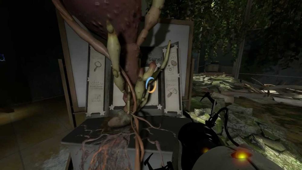 potato having grown way to much in the portal 2 game