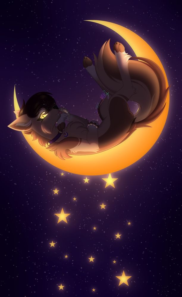 Lazing Lupine, the second part of the Myst's Moons drawings