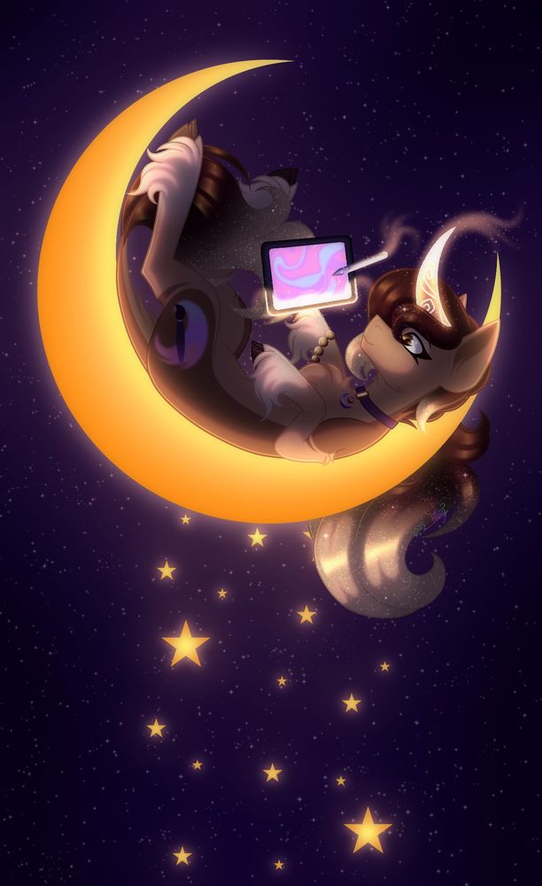 Moon Doodling, the first part of the Myst's Moons drawings