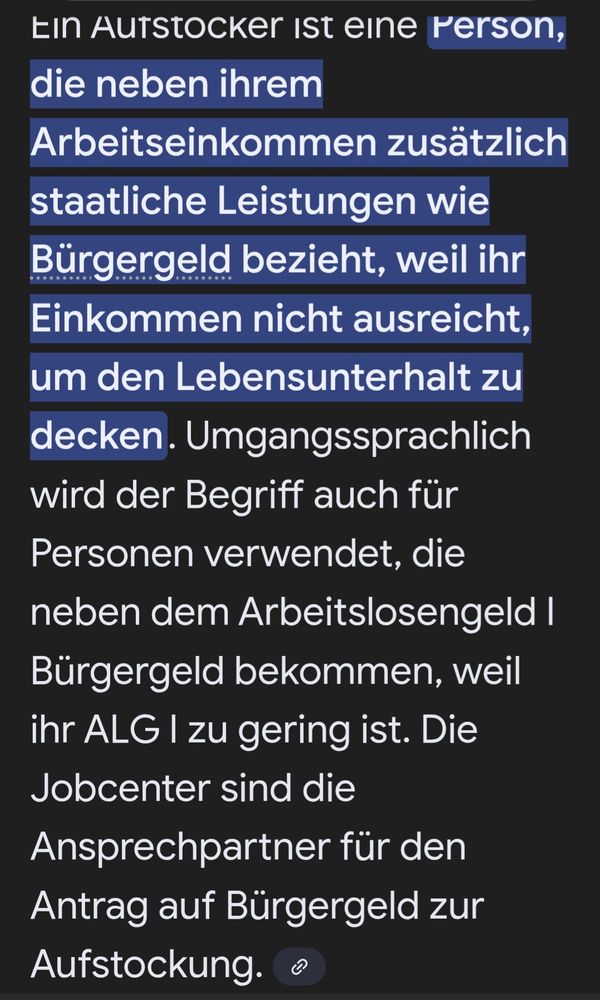 Aufstocker können Bürgergeld beziehen.