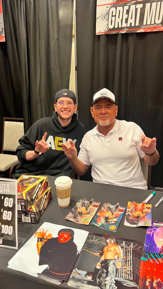 The legendary Keiji Mutoh and I at WrestleCon NJ. 