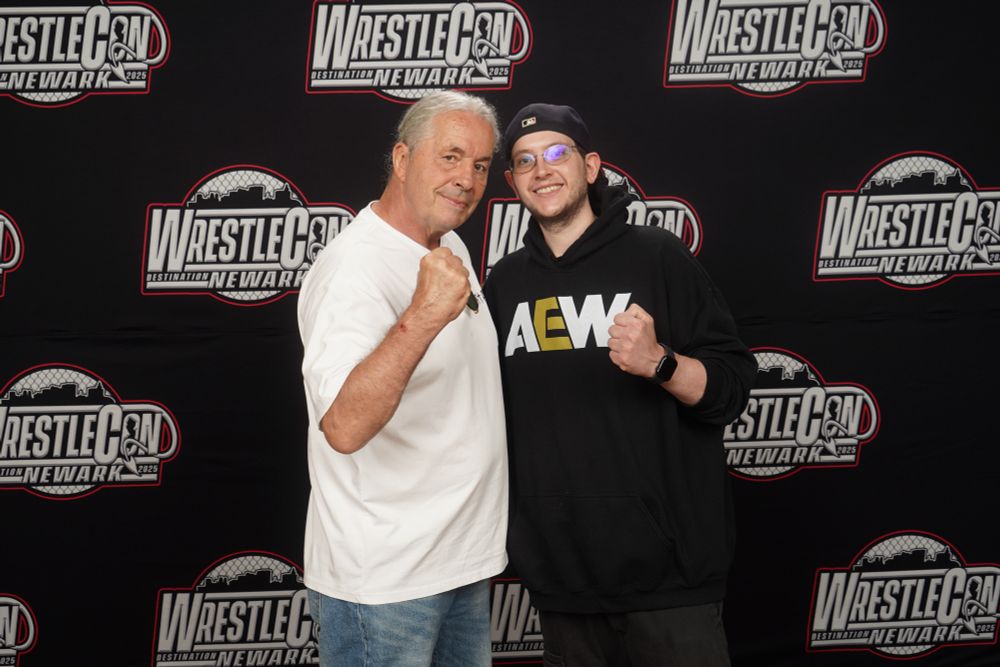 Bret Hart and I at WrestleCon NJ.