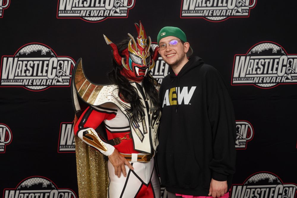 The legendary Jushin Liger and I at WrestleCon NJ. 