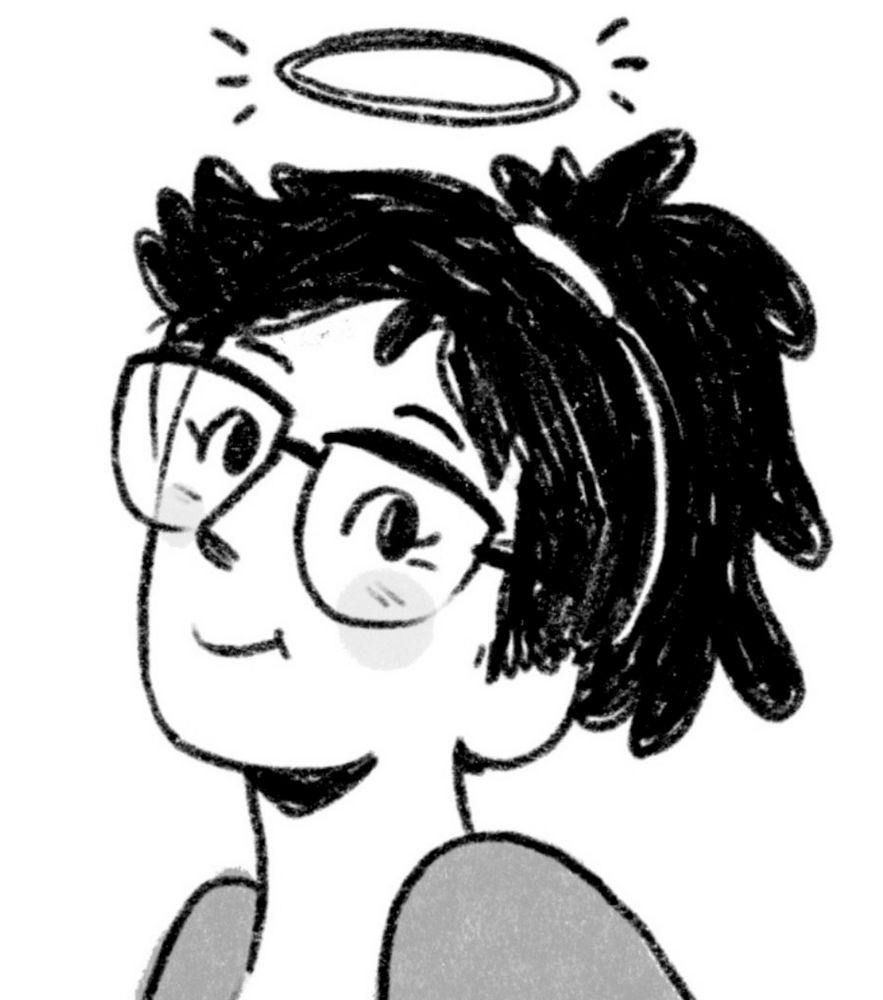 drawing of me, innocent, angelic, halo above my head, never done anything wrong in my entire life