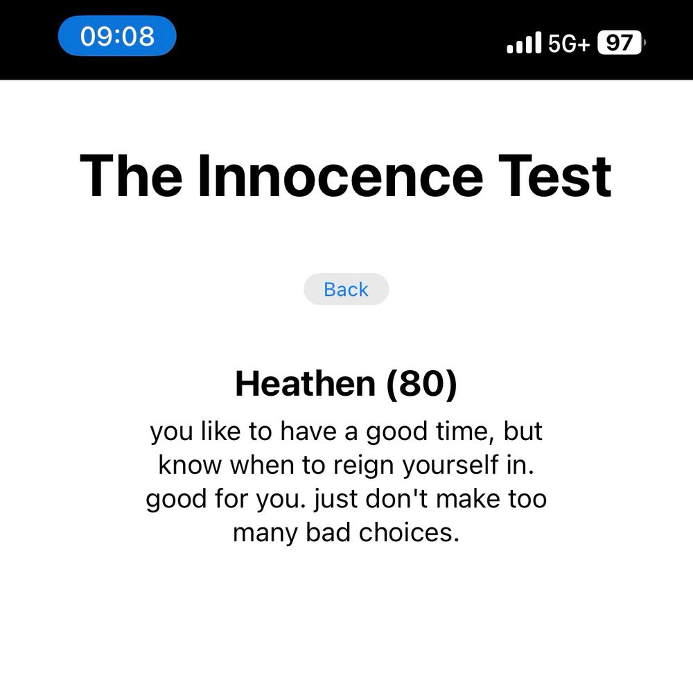 Innocence Test Results