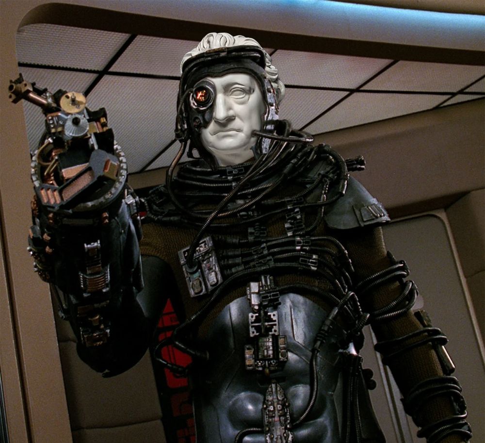 Ein Star Trek Borg mit Goethegesicht