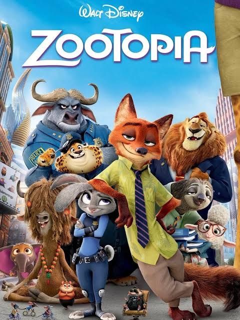 A poster for Zootopia (2016).