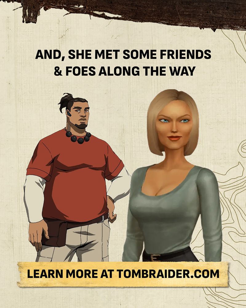 Graphic about the history of Lara Croft.