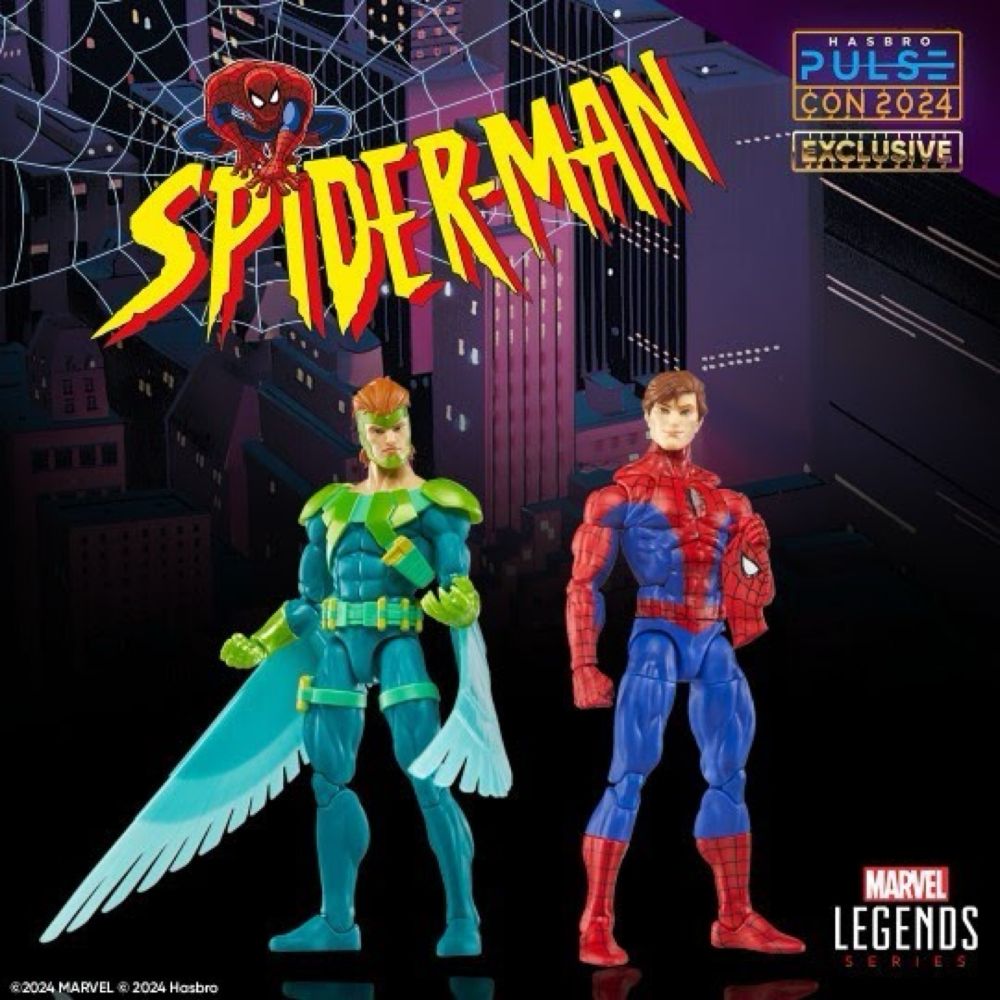 Hasbro lança pack duplo de Marvel Legends do Homem-Aranha e Abutre inspirado no desenho dos anos 90