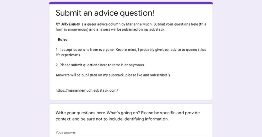 Submit an advice question!