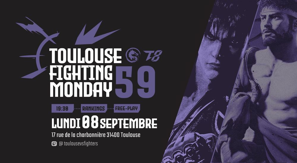 Annonce du Toulouse Fighting Monday 59 qui à lieu le 08/09/2025
