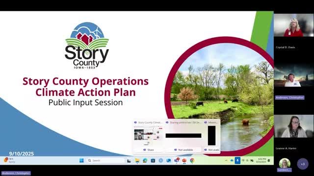 Story County Government Launches Public Input for Climate Action Plan Development